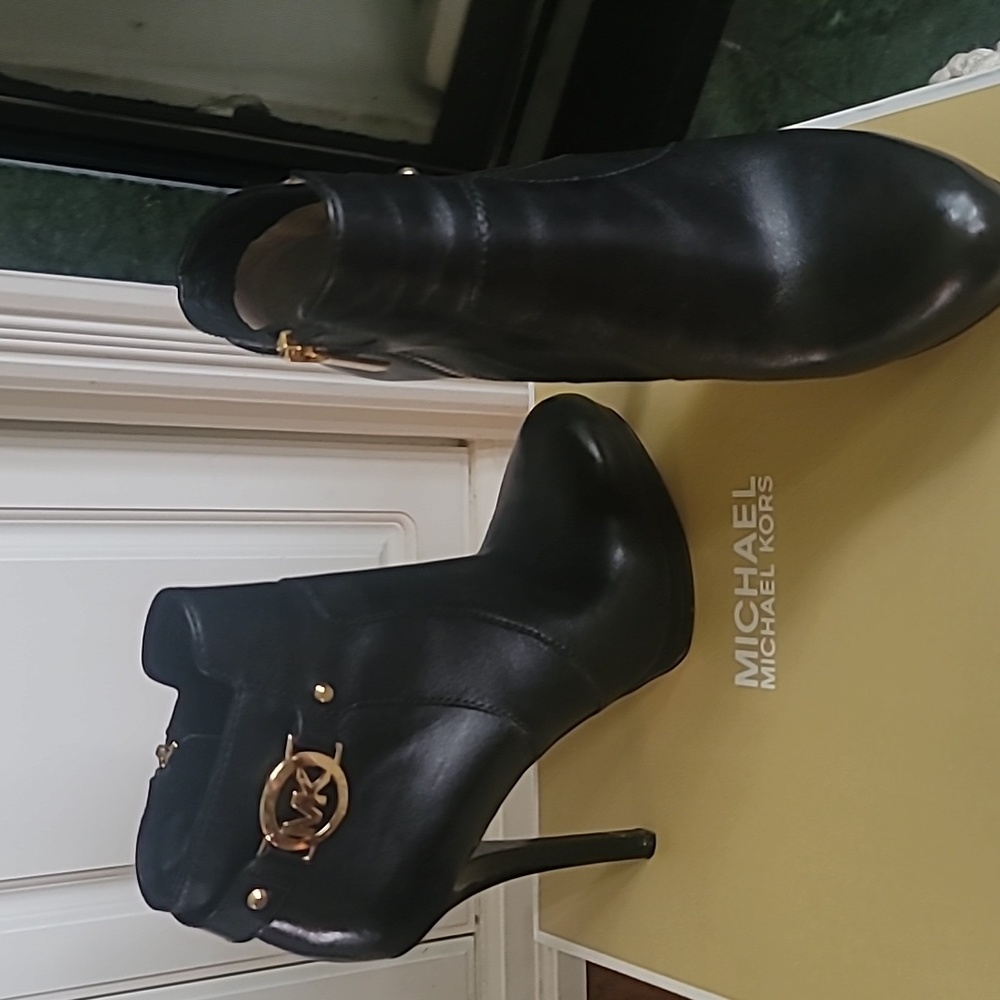 Michael Kors Leather Harness Booties